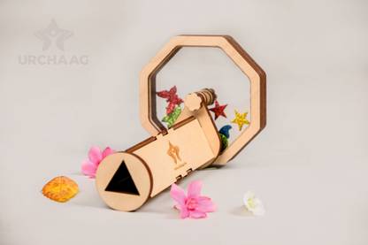 Urchaag Wooden kaleidoscope for Creative kids, Birthday gift for Boys & Girls