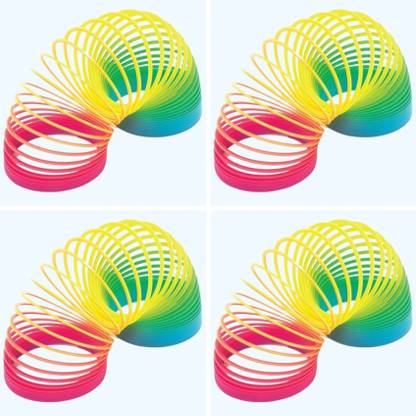 SHIVANGI LIGHTS 4psc spring rings rainbow colour for kids play fun enjoy memories build