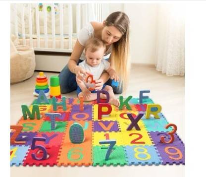 BVM GROUP 36 Pieces Alphabet ABC Non-Toxic Floor mats for Kids, Puzzle Foam Mat