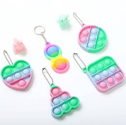 TRU TOYS Pop Ball,4 Pcs pop Stress Balls Glow in The Dark,pop Ball Fidget Toy