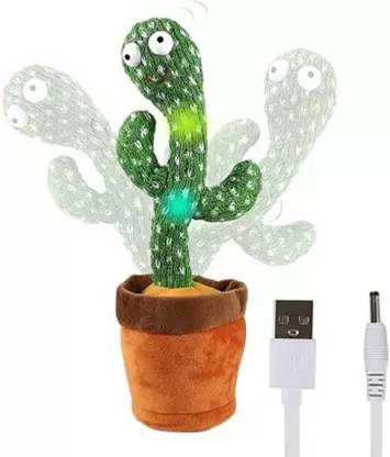 FASTFRIEND Bhoot Dancing Cactus Toy with Mimic Speak Option (Multicolor)
