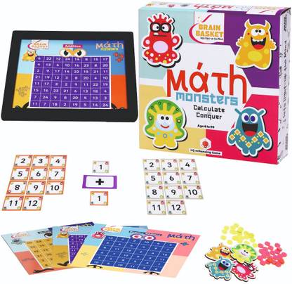 Brainbasket Math Monsters - Addition, Subtraction, Multiplication, Game for 6+