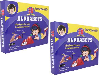 Preschoolify Alphabets 3D Flash Cards for Kids/Toddlers Augmented Reality (AR) Technology