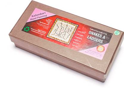 Glee and Glint Ancient Snake and Ladder Game Indian Traditional Board Game Cloth Board Game Party & Fun Board Game