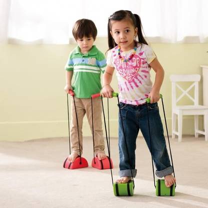 Plutofit Stepping Stone Walking Stilts Balance Training Toy River stone with Handles