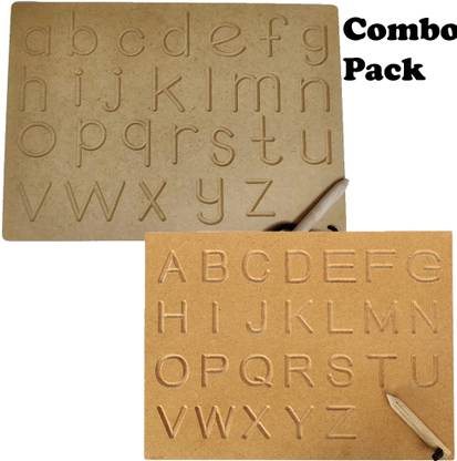 SHALAFI Uppercase and Lowercase,Alphabets Tracing Board Learning Writing Practice Slates