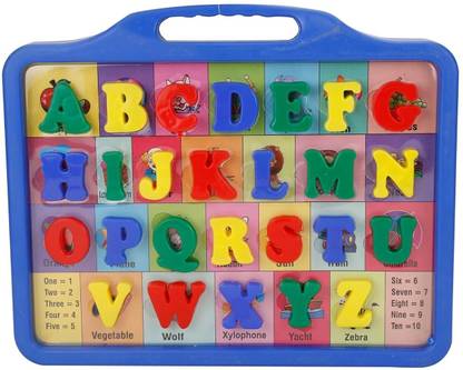 FunZone Alphabet Slate 2 in1 to Learn Alphabets Along with Green ,Chalk Writing Board-01