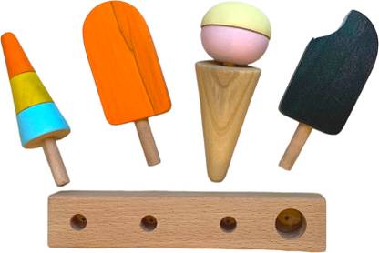 Earthytweens Wooden Ice Creams (Set Of 4)