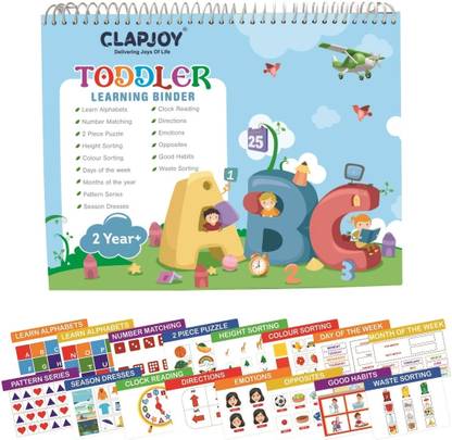Clapjoy Velcro Level 2 Preschool Learning Montessori Busy Book for kids