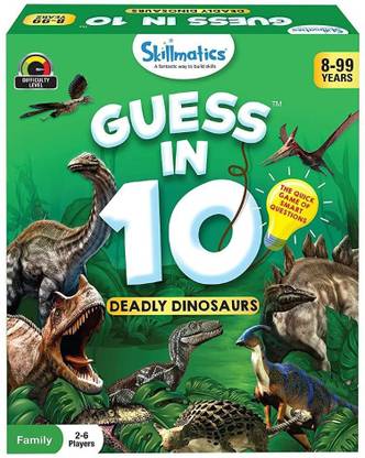 Skillmatics Deadly Dinosaurs - Guess In 10 Ages 8 Card Game of Smart Questions | Genera