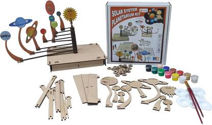 StepsToDo Make Your Own Solar System Wooden Kit. Solar System Planetarium DIY Kit.