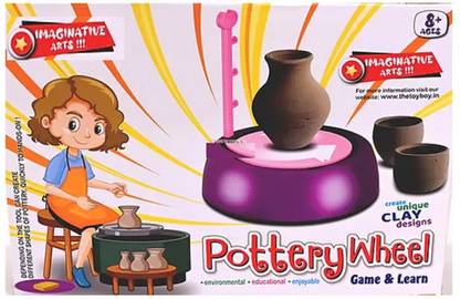 KTRS Pottery Machine Mini DIY Handmake Ceramic Pottery Machine Pottery Wheels Kids