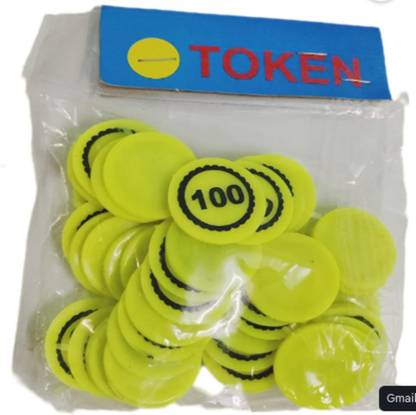 90 Degree Plastic Currency Token Coins Counters Currency Chips Poker Playing Coin 100 Rs.