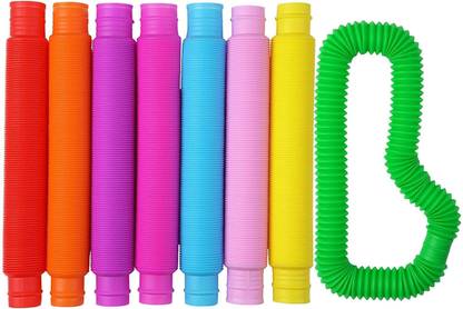 Quadrants Pop Tube 8 Pcs Fidget Toy Sensory Soft Toys Ring Connection Pop it