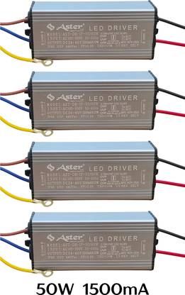 ASTER LITE 50W LED Driver 1500mA, 6KV Surge, For Street Light and Flood Light (Pack of 4) LED Driver