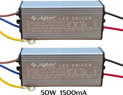 ASTER LITE 50W LED Driver For Street Light and Flood Light 1500mA (Pack of 2) LED Driver