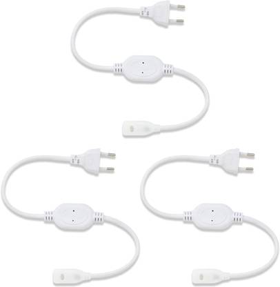 MURPHY 220V AC PIN Connector/Adaptor/Cable for LED (120 LED/Mtr) Rope Light (Pack of 3) LED Driver