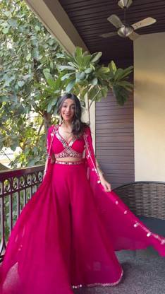 nilormy Embellished Stitched Lehenga & Crop Top