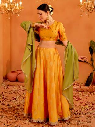 Jaipur Kurti Self Design Stitched Lehenga Choli