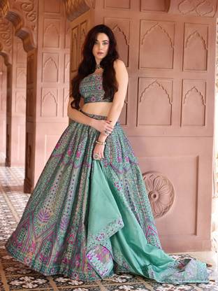 PURVAJA Self Design Semi Stitched Lehenga Choli