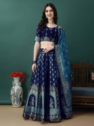 SWAMI STUDIO Self Design Semi Stitched Lehenga Choli