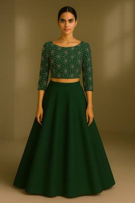 Self Design Semi Stitched Lehenga Choli