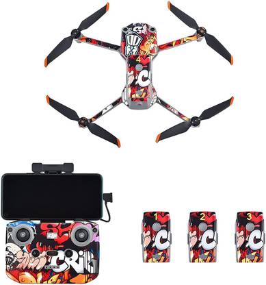 D & Y Body sticker + remote controller sticker for DJI Air 2S : Colorful Grafitti Electronic Lens Adapter