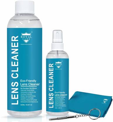 ROYAL CARE PROFESSIONAL Lens Cleaner Spray 100ml + 500ml Refill Bottles +1 Cleaning Cloths + Screw Drive  Lens Cleaner