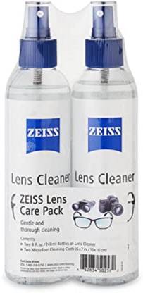ZEISS Lens Care Pack Two 8 oz Bottles of Lens Cleaner, Two Microfiber Cleaning Cloths  Lens Cleaner