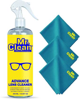 MCP Lens Cleaner 500ml(Pack of 1) with 3 Microfiber Cloths  Lens Cleaner