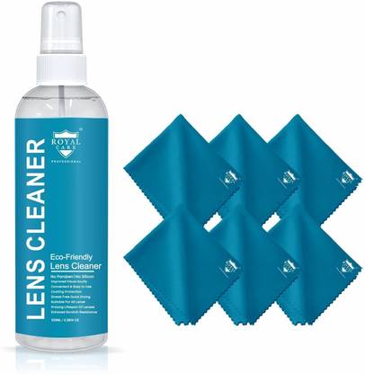 ROYAL CARE PROFESSIONAL Lens Cleaner Kit – Lens Cleaner Spray 100ml with 6 Microfiber Cloths  Lens Cleaner