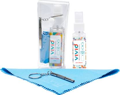 VIVID VividVisionInt® Lens Cleaning 50ML_SQUARE - BLUE CLOTH WITH SCREW  Lens Cleaner