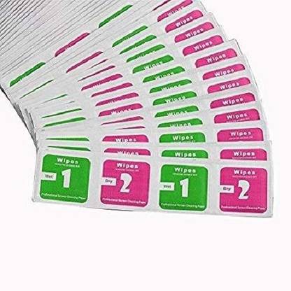 Ridhivridhi 100 Wet and Dry Cleaning Small Wipes for Camera Lens Mobile Phone Smart Watch Lens Cleaner