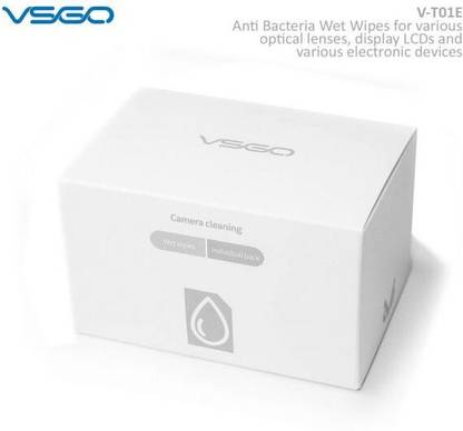 VSGO V-T01E Anti-Bacterial Screen Cleaning Wipes for camera  Lens Cleaner