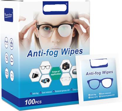 IDEA CHASERS 100Pcs Anti Fog Wipes for Laptop Computer, Pc Monitor, Phone, Watch, Camera Lens  Lens Cleaner