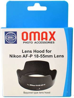 OMAX Lens Hood for d3500/d3300/d3400 /d5300/d5600 af-p 18-55mm vr Lens (Bayonet Type Lens Hood)  Lens Hood