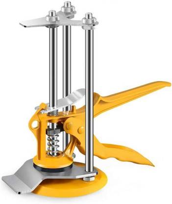 ARUDIP Tile Lifting Adjuster Positioner Leveler Non-Magnetic Precision Level Wall Tile Leveling Lifter Top Height Metal PP Yellow,Wall Leveling Non-magnetic Mason's Level