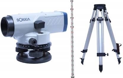 Sokkia Auto Level B40A with Aluminium Telescopic Tripod and 5M Leveling Staff Magnetic Surveyor's Level