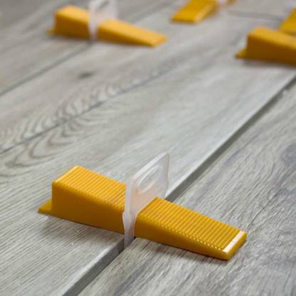 TileCrafted Tile Leveling System Wedges Only 100 Pcs Tile Leveling System Non-magnetic Line Level