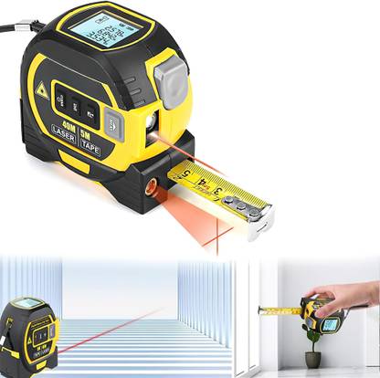 ZOTIMO Digital Measuring Tape Automatic Laser Level Measurement Distance 40 Meter Line 3-in-1 Digital Measuring Tape Device Electronic Distance Meter Tool Machine Magnetic Engineer's Precision Level