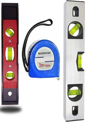 Gadariya King High Quality3 Meter Measurement Measurement Tape with 12&9 inch_ level Magnetic Magnetic Carpenter's Level