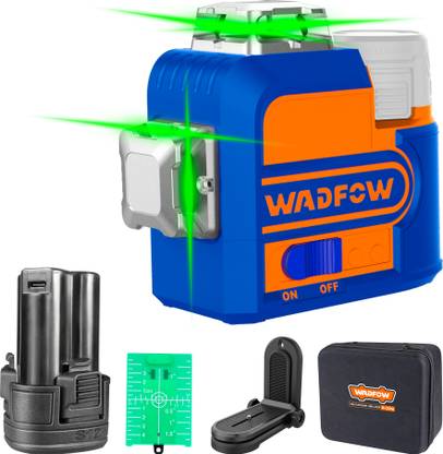 Wadfow Cordless 3D Laser Level, Self-leveling Line Laser, 1*360° Horizontal and 2* 360° Vertical Laser Line, Non-magnetic Carpenter's Level