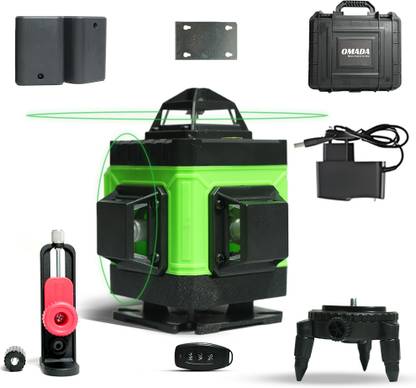 Omada 16 lines Self Laser leveling Machine Down Plumb Dot Alignment 30m Self-leveling Laser Tool -360°Rotating Base Non-magnetic Line Level