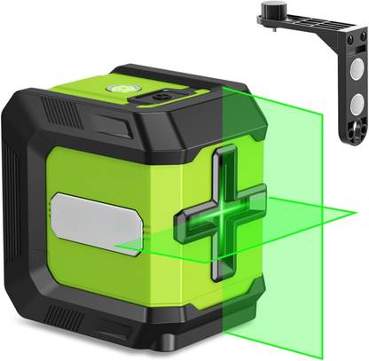Real Instruments Self Leveling Laser Level farway 100ft Green Cross Line Laser Level 3 Brightness Adjustable,IP54 Waterproof, 360° Magnetic Base and Battery Included Magnetic Line Level
