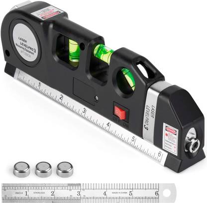 WROPZO Laser Level Tool | Multipurpose Laser Level Kit Multipurpose Level Laser Measuring Tape with Ruler, 3 Mode Laser with Bubbles Non-magnetic Line Level