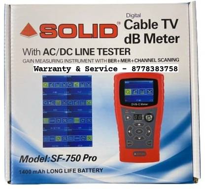 Solid SF 750 Pro Color Display Model SOLID SF-750PRO DVB-C (BER+MER) Cable TV dB Meter with AC / DC (Color Display) Non-magnetic Engineer's Precision Level