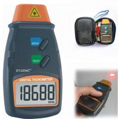 True Sense Digital LCD Laser Non Contact Photo Tachometer DT-2234C+ RPM Measurer Non Magnetic With 2.5~99999 RPM Rating Tachometer Testing Gauge Speed Meter Tester + Carry Box + Reflective Tape Photoelectric Speedometer High Quality Digital Laser Tachometer, Speed Tester , Tachometer Black , Tachometer Digital , Tachometer Meter , Tachometer High Quality Digital Laser Tachometer DT-2234C+ Non-magnetic Engineer's Precision Level
