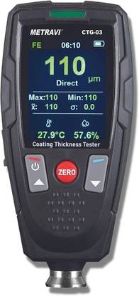 Metravi CTG-03 Coating Thickness Gauge with USB Interface & Auto-rotating Screen Non-magnetic Electronic Level