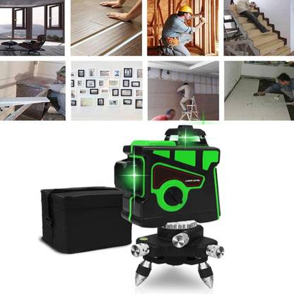 Litenyx 12 Line Laser Level Machine Digital Distance Measuring Device Light with Stand 12 Line Laser Level Machine Digital Distance Measuring Device Light with Stand Non-magnetic Line Level