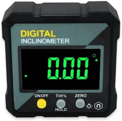 Real Instruments Mini Digital Protractor With Magnetic Base Inclinometer Compact Angle Finder Magnetic Inclinometer Level
